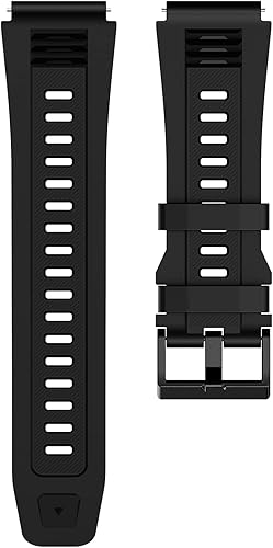 AMAZTIM Bandas T2 compatibles, pulseras de repuesto de silicona correa deportiva con hebilla de metal compatible con reloj inteligente T2 (negro)