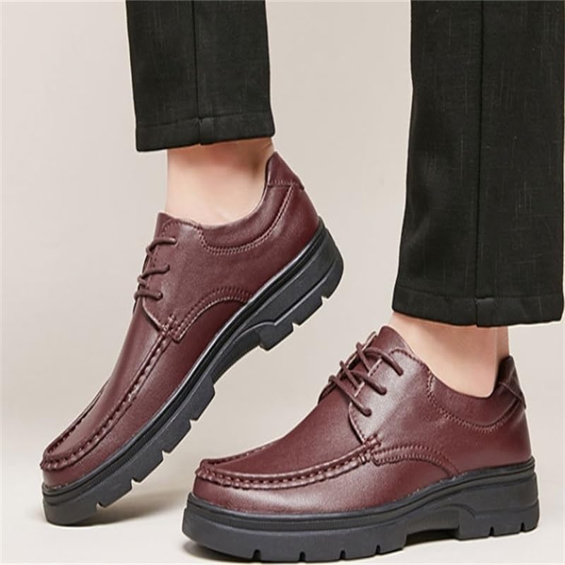 Men's Slip-on Loafers Low Top Rubber Shoes Thick Bottom Flat Heel Round Toe All-Match Casual Shoes for Men4