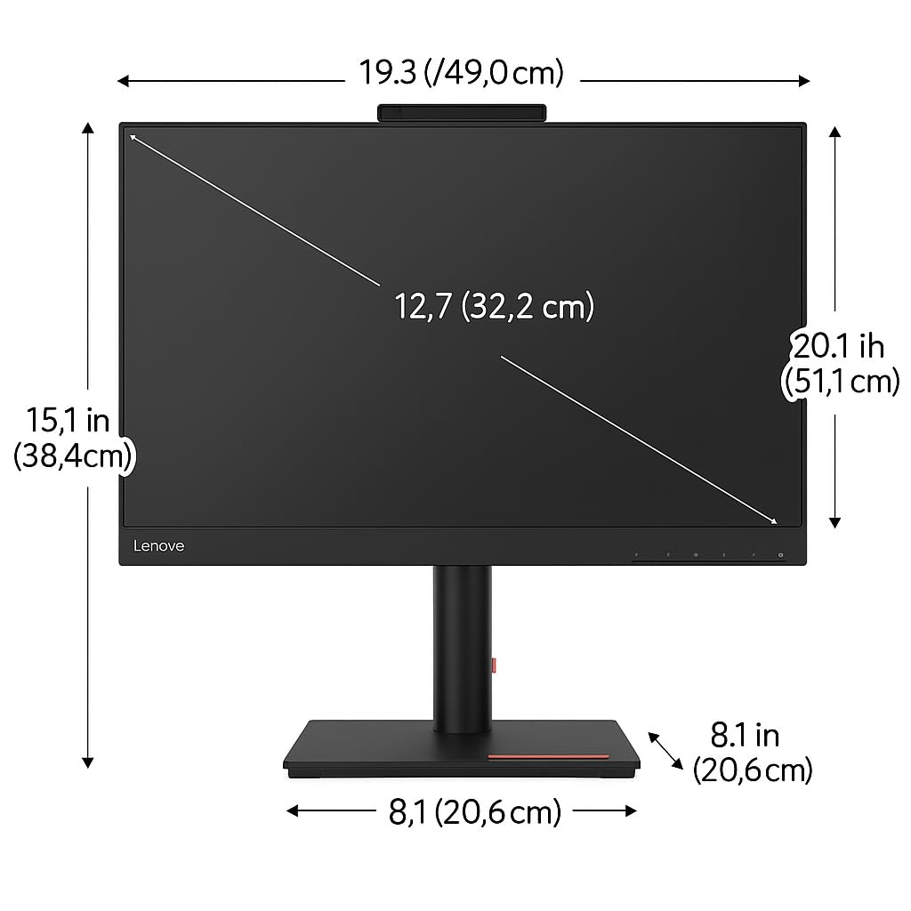 Lenovo ThinkCentre All-in-One PC 22" Touchscreen Intel Core i5-8500t 16GB RAM 512GB SSD NVMe Windows 11 Pro Wifi 6 Office 2021 Ricondizionato