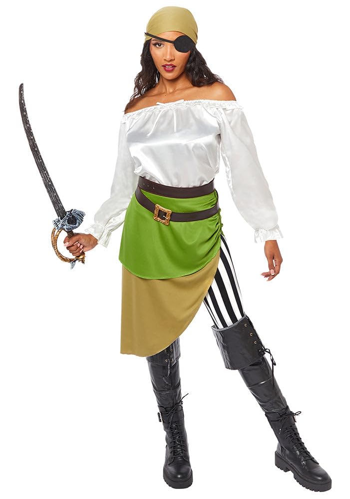Amscan - Set di Costumi da Donna per Compagni di Merce da Pirata Taglia 44-4 Pezzi, Multicolore