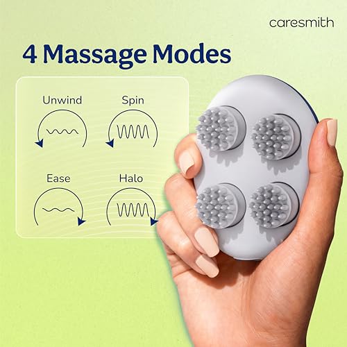 Image of Caresmith Revive Scalp Massager | 96 Silicon Kneading Points with Detachable Heads | Scalp & Head Massager for Hair Growth | Stress Relief (Blue)