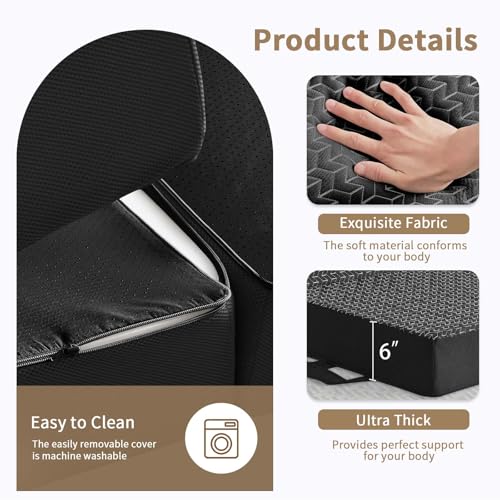 Image of CYMULA Folding Mattress Single Size,6 inch Tri-Fold Floor Mat for Naps,Black