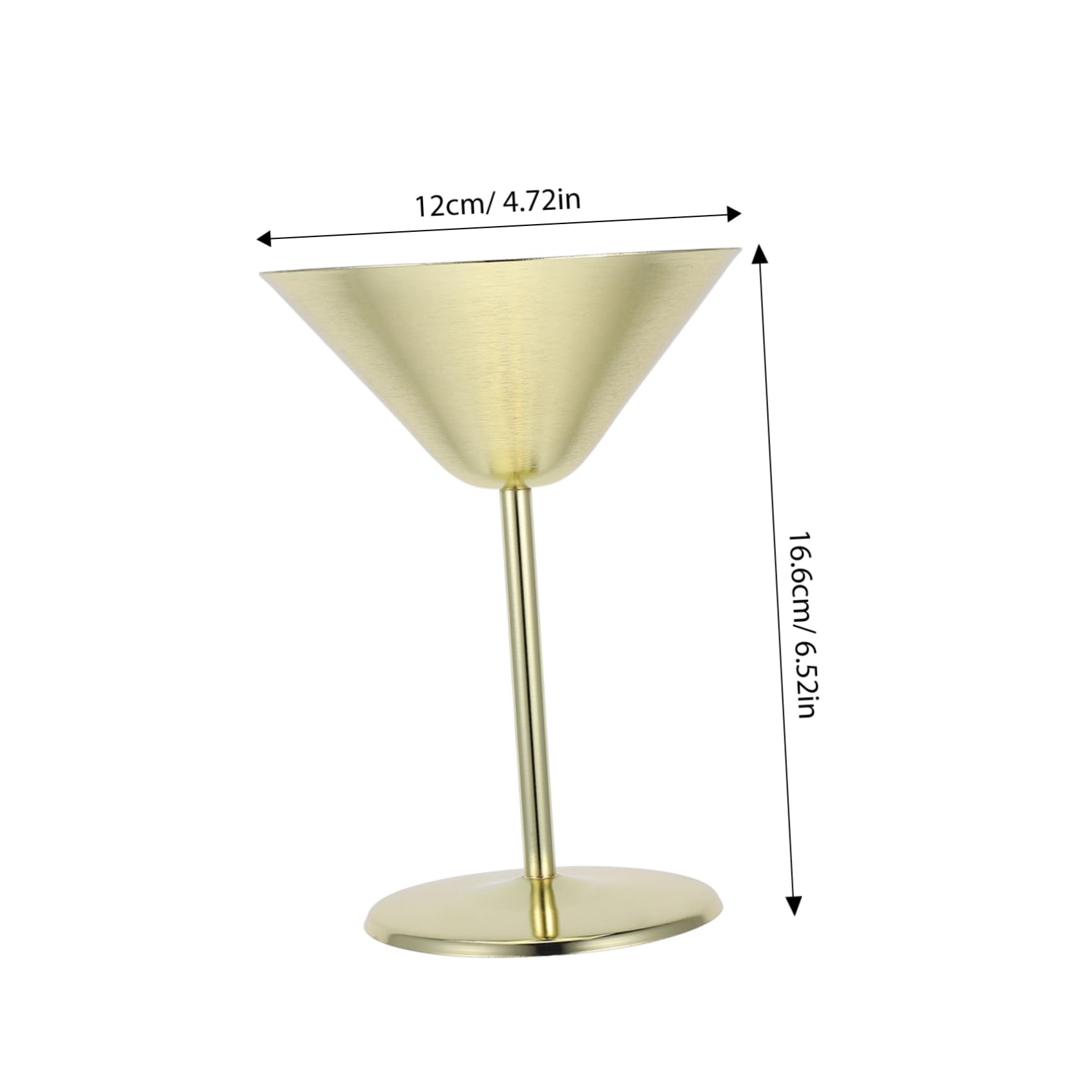 PRETYZOOM Stainless Steel Martini Goblet Elegant Polished Cocktail Cup for Parties and Home Bars Unique Design for Serving Red Wine and Cocktails Versatile Drinking Vessel