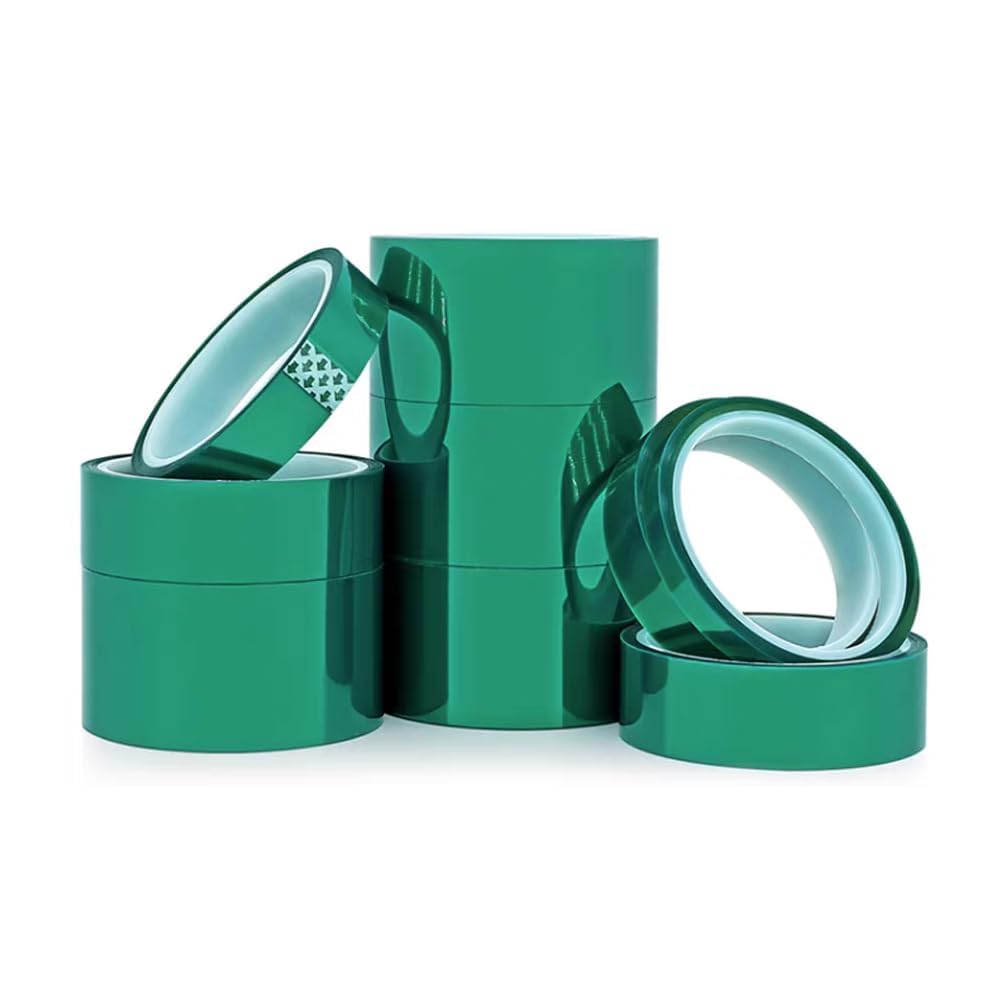 Wysokotemperaturowa zielona taśma silikonowa PET(30μmx18mmx100m-5pcs)