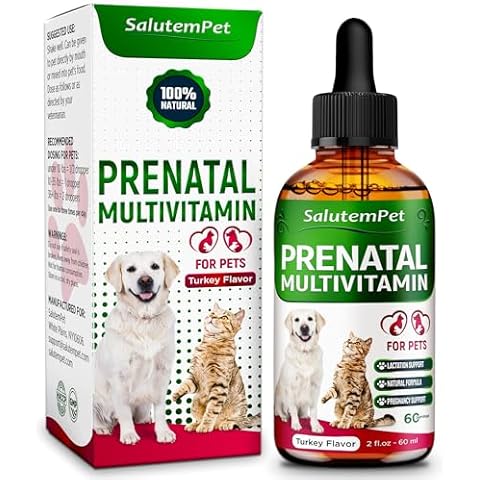 Dog Prenatal Vitamins | Pregnant Cat Supplies | Prenatal Vitamins for Dogs | Product for Pregnant Cat | Prenatal Dog Vitamins | Vitamins for Pregnant Dogs and Cats | Pregnant Dog Supplies | 2 oz Cover