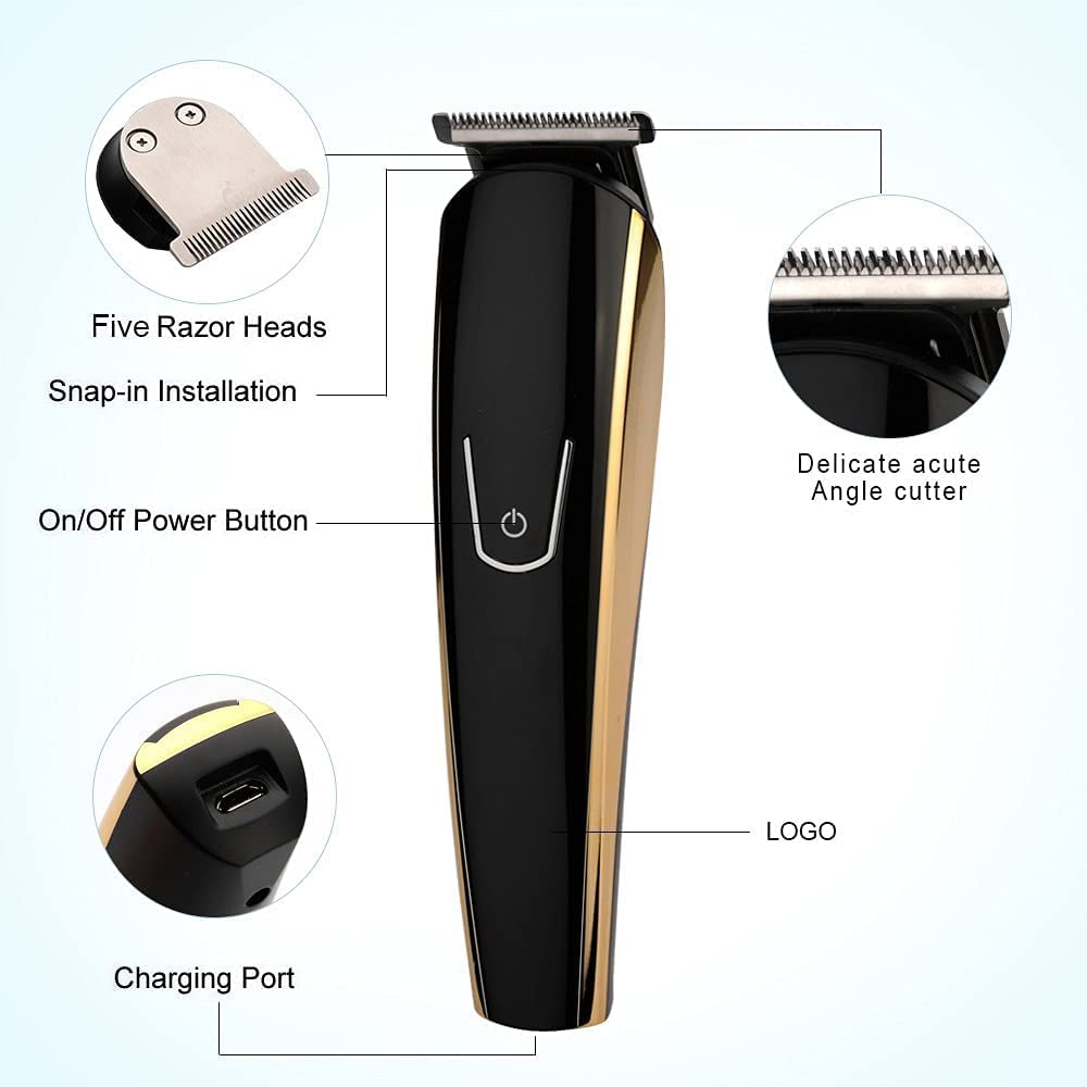 Tagliacapelli da uomo, kit di taglio dei capelli senza fili/con filo, kit professionale da barbiere cinque in uno, per uomini e donne