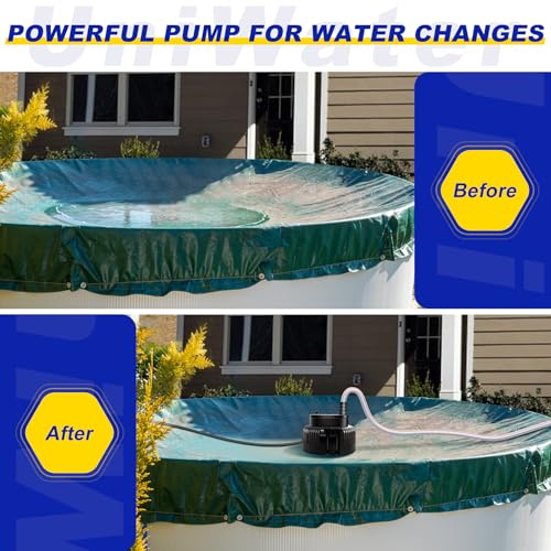 Uniwater Pool Cover Pump Above Ground-Submersible Sump Pump Swimming Water Removal Pumps thumb #2