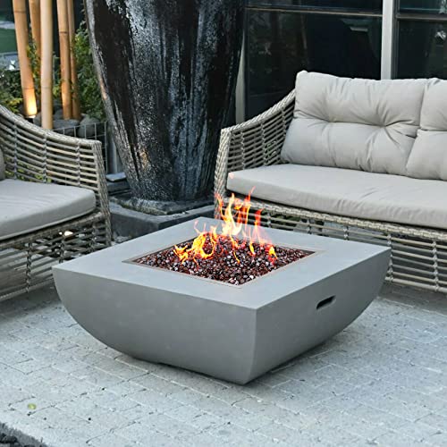 Image of onlyfire Stainless Steel Square Fire Pit Flat Pan with Burner Ring Assembly, 24-Inch