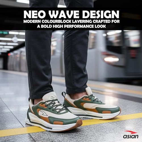 Image of ASIAN Powerkick-21 Men's Sporty Sneakers | Stylish Sports Shoes with Comfort for Boys | Lightweight Sole & Durable Grip, Perfect for Casual, Gym, Walking