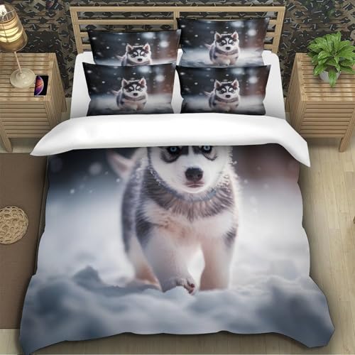 Housse de Couette Mouton 3D Douceur Confortable Parure de Lit King Luxe