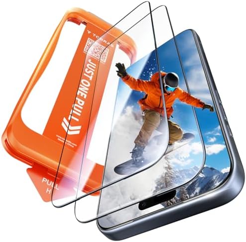 （04:30時点） TORRAS For iPhone 17 Pro ガラスフィルム 【航空宇宙ガラス&米軍MIL規格】周り浮き防止 いphone17 pro 用 フィルム 9H+硬度 輝度向上 全面保護 10倍強化 極細ベゼル対応 3Dラウンドエッジ 超簡単貼り付け ワンプル(Just One Pull) ガイド枠付き 気泡レス 指紋防止 サラサラ 落下・破損防止 ブルーライトカット 2枚セット 6.3インチ For iphone17pro 保護フィルム GlassGo Ultra