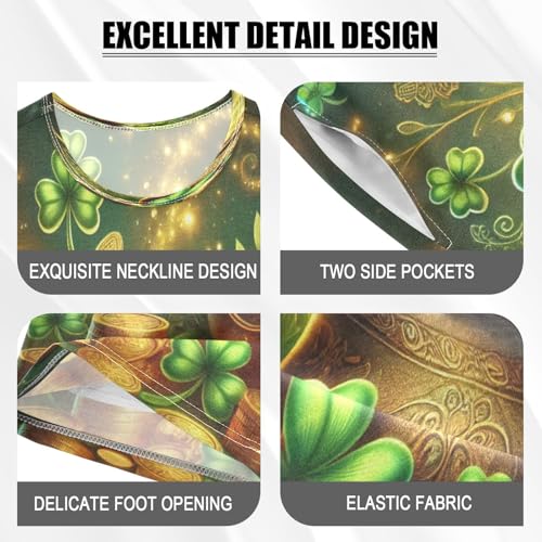 St Patrick Clover Cute Pajama Set Short Sleeve Nightwear Soft Clothes Set Summer Pajamas Cotton 5Y4