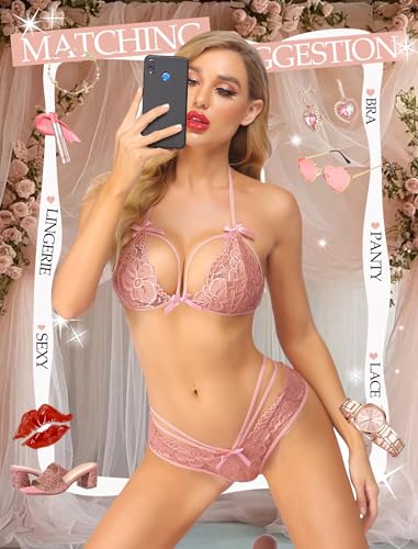 Image of Avidlove Lingerie Lace Babydoll 2 Piece Sexy Bra and Panty Sets