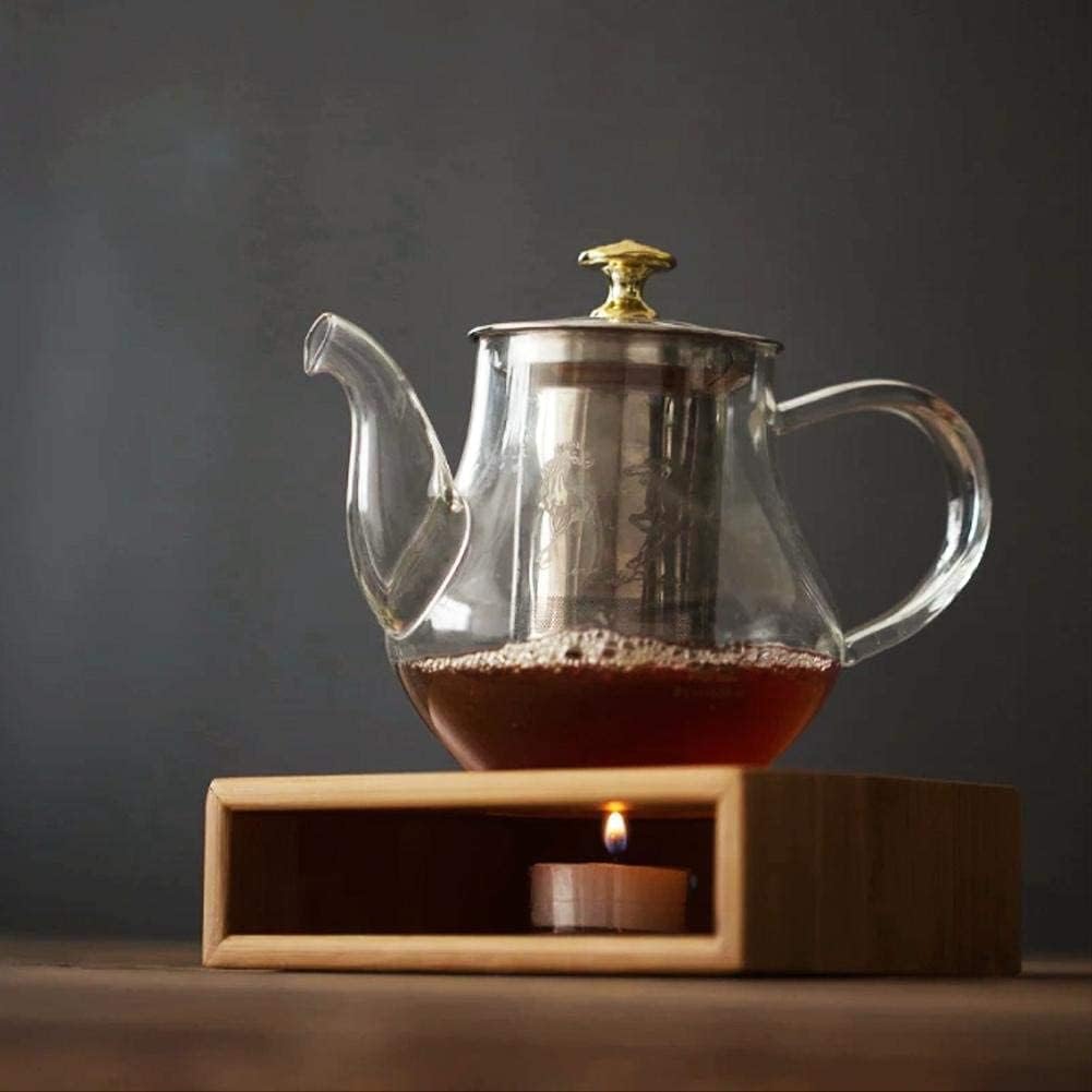 Teapot Warmer Tea Warmer Tea Light HolderHousehold Bamboo Teapot Heating Warmer Base Warmer Candle Heating Device Warm Stove Teaware Accessories for Home Warmer