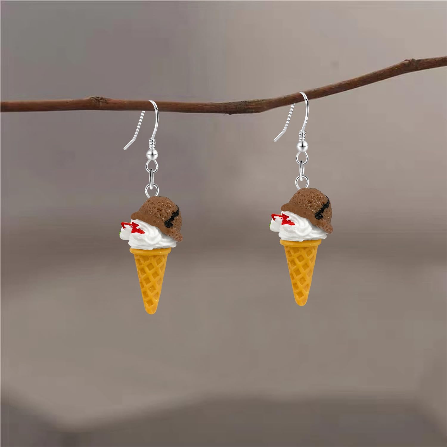 Bohemian Acrylic Simulation Ice Cream Lightweight Dangle Drop Earrings Cute Creative Colorful Food Hook Earrings For Women Jewelry Gifts - Image 6
