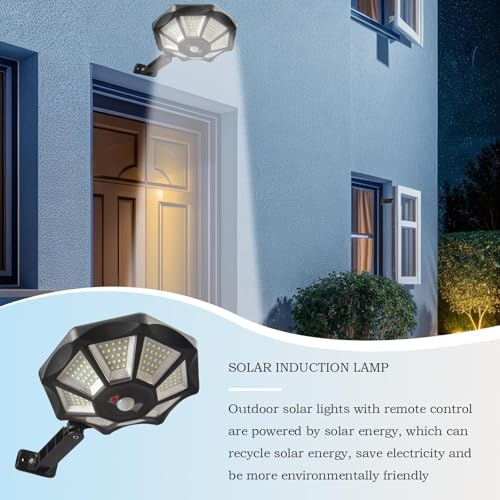 Solar Motion Sensor Lights, Solar Street Lights, Outdoor Solar Garden Lighting, Solar Garden Lamp, LED Waterproof Solar Induction Lamp with Motion Sensor for Garden and Yard Lighting – Image 5