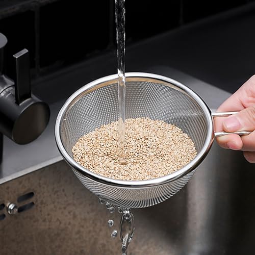 Colador fino de malla acero inoxidable grande miniatura 3