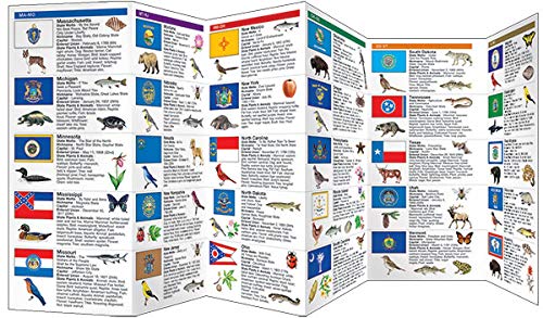 State Flags & Facts: A Folding Pocket Guide to State Flags, Symbols, Mottos & Nicknames (Nature Observation North America) - Image 3