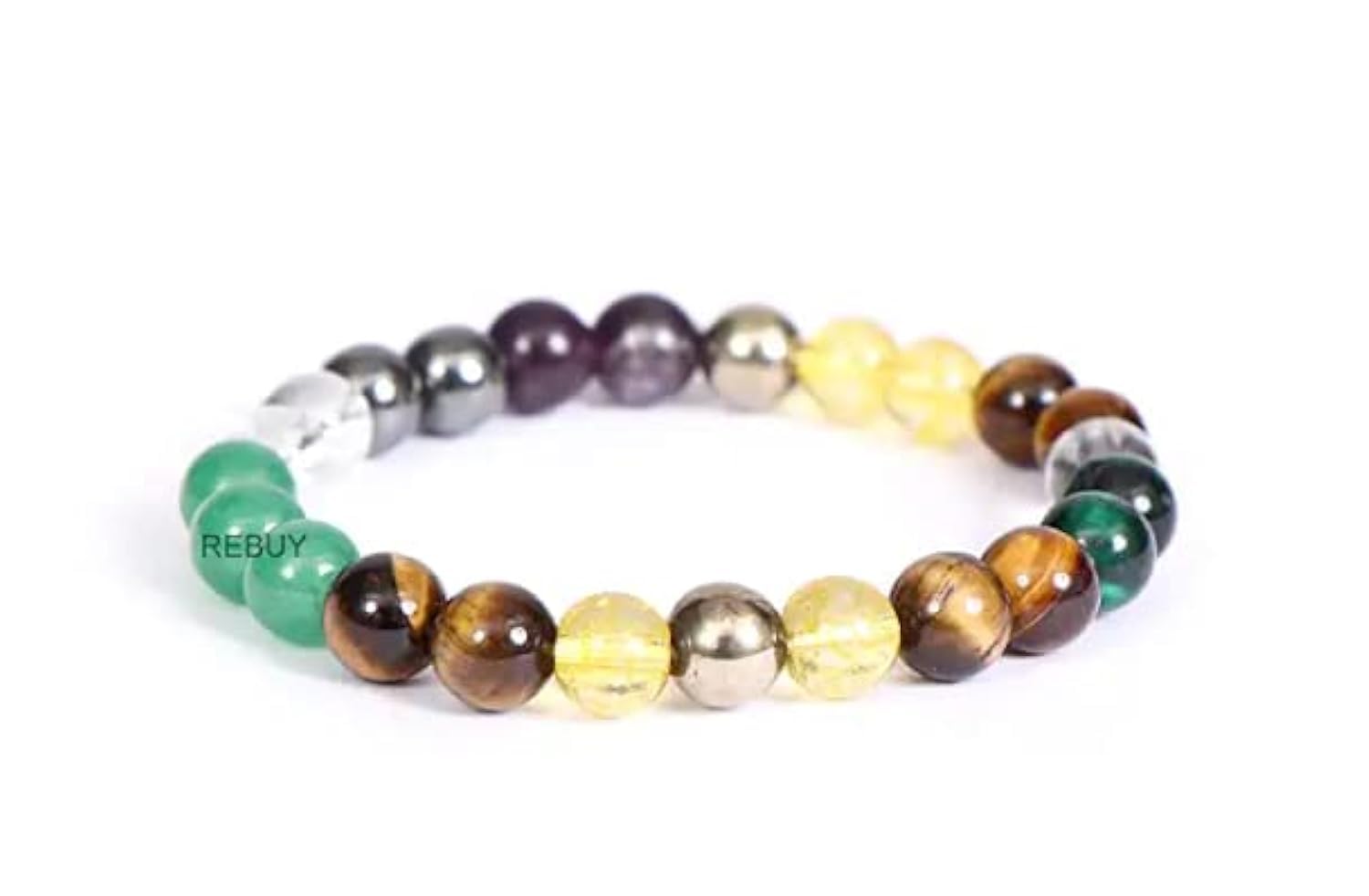 REBUY Money Magnet 8 Type Of Multi Stone Bracelet For Both Men & Women Hand | Natural Crystal Healing Bracelet Help To Attract Wealth prosperity and success | 8mm Bead size (B08L9CTG7S) Amazon Price History, Amazon Price Tracker