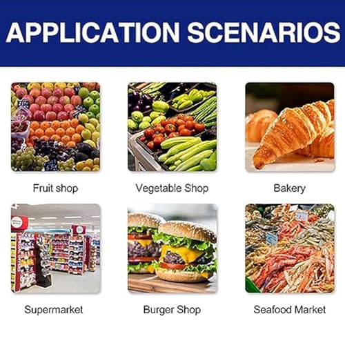 Báscula digital supermercado con calculadora y pantalla dual miniatura 7