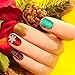 Blulu 8 Sheets Christmas Nail Wraps Full Wrap Polish Sticker Strips Self Adhesive Nail Decals with Deer Snowman Xmas Tree Design and File for Women Christmas Decoration(Classic Style)