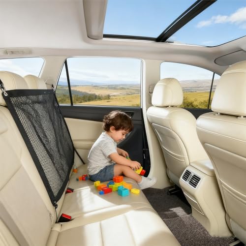 HcvGcm Hundenetz Auto Kofferraum, Hundegitter Auto Kofferraum, 75 x 115 cm, Sicherheitsnetz Für Haustiere, Verhindert Ablenkung Beim Fahren, Ideal Für SUV, LKW Und Familien