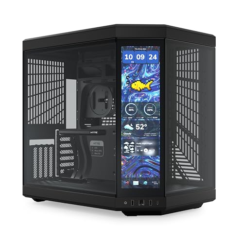 Hyte Y70 Touch Infinite Boîtier ATX avec écran Tactile LCD 2,5 K intégré - Noir