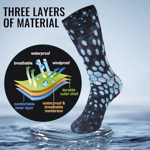 Image of RANDY SUN Waterproof Socks, Unisex Hiking Wading Trail Running Kayaking Crew Socks