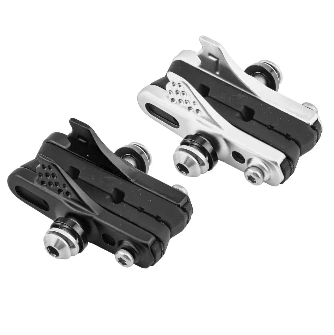 Brake Pads and Aluminium Holders for BROMPTON (4 pads + 4 holders BLACK)