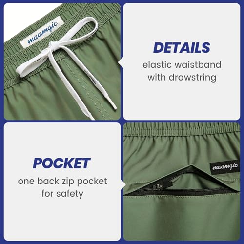 Image of maamgic Mens 7 inch Stretch Swim Trunks Quick Dry Mesh Lining Swimwear Bathing Suits