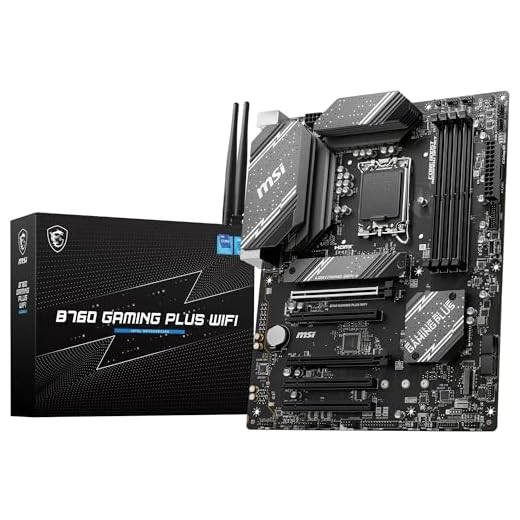 MSI B760 GAMING PLUS WIFI Mainboard, ATX - Unterstützt Intel Core Prozessoren der 14., 13. und 12. Generation, LGA 1700 - DDR5 6800+MHz/OC, 2 x PCIe 4.0 x16, 2 x M.2 Gen4, 2.5G LAN, Wi-Fi 6E