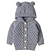 Tianhaik Bebé niña niño Abrigo de Punto Invierno cálido Capucha Prendas de Vestir suéteres cárdigan Outwear