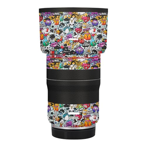SUPBIG ステッカーは、Canon キヤノン RF70-200mm F4 L IS USM に適合する保護装飾ステッカーで、耐擦傷性、耐摩耗性を備えたカメラスキン保護フィルム、迷彩(グラフィティアニメ)