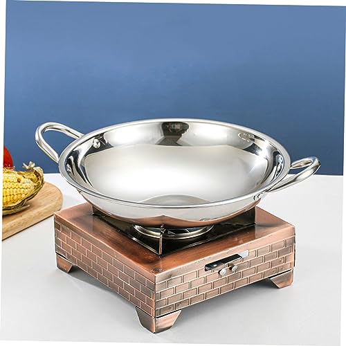 Wok con fondo redondo compatible inducción y doble asa miniatura 5