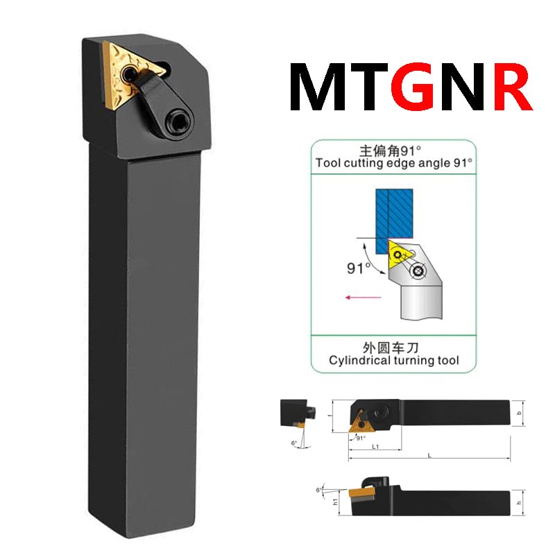 1pc MTGNR MTBNR MTWNR MTQNR MTFNR MTENN MTJNR 2020K16 Lathe Machine Cutter External Turning Tool Holder CNC TNMG Inserts(MTQNR,1616H16)