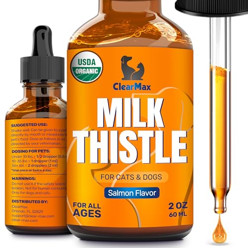 Milk Thistle for Dogs & Cats – Liver Support for Dogs & Cats – Kidney Support – 2Oz
