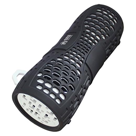 EMB ES900BT-WX1 Water Resistant Super Loud Portable Bluetooth Speaker - Black On White