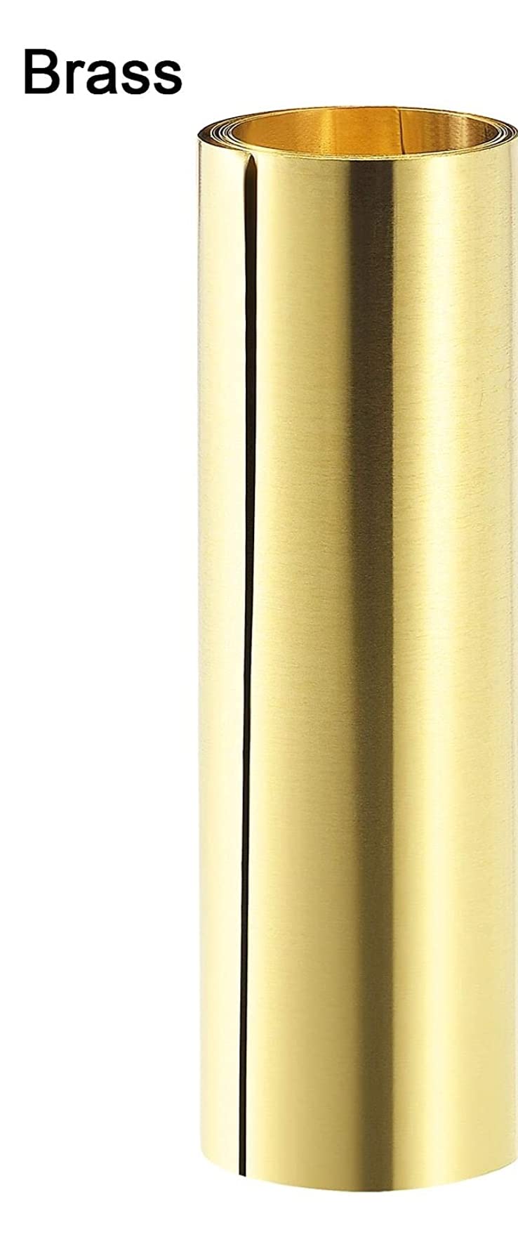 Aviation Metal & Alloys Golden Brass Sheet Roll, Metal Foil Plate 100mm x 1000mm x 0.05mm For Decorations Art & Craft/Research & Development