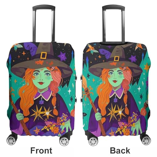 Washable Luggage Case Cover Magic Witch Witchcraft Bohemian Printed Luggage Cover Protector Elastic Suitcase Protector Anti-Scratch Suitcase Cover for Size M (22-24 inches) Luggage3