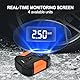 Kompressor 12v, Rragbare Luftkompressor Autoreifenpumpe mit 3 Düsenadaptern und Digitalen LED Leuchten für Autoreifen und Andere Aufblasbare Produkte