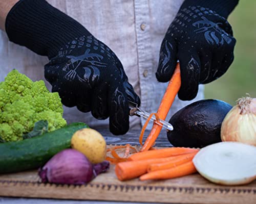 Amz Bbq Club PN-2BBQBE1BK Bbq Gloves - 1472 Degree F Heat Resistant Grilling Gloves thumb #5