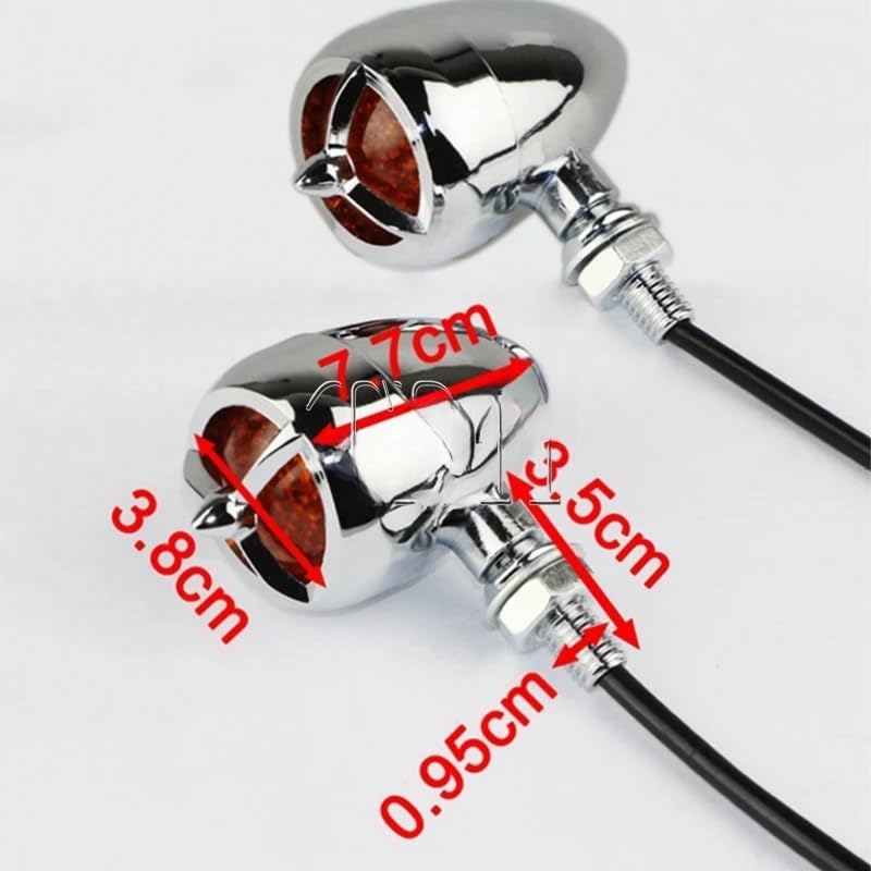 Luz trasera de motocicleta universal de 12V con intermitente personalizado 6