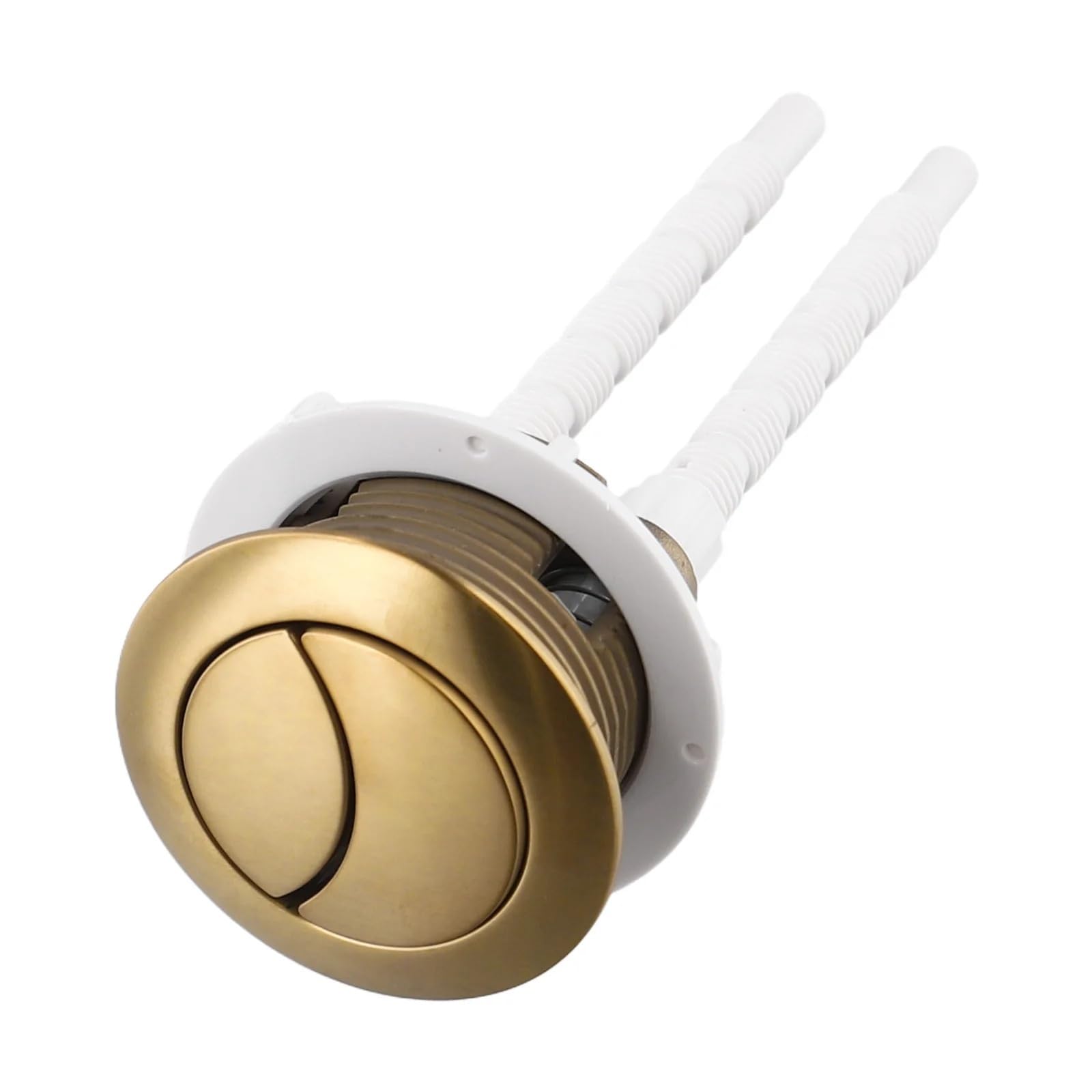 Brushed-Gold 38mm Toilet Push Button Flush Cistern Close Coupled ABS Dual Valve Bathroom Parts