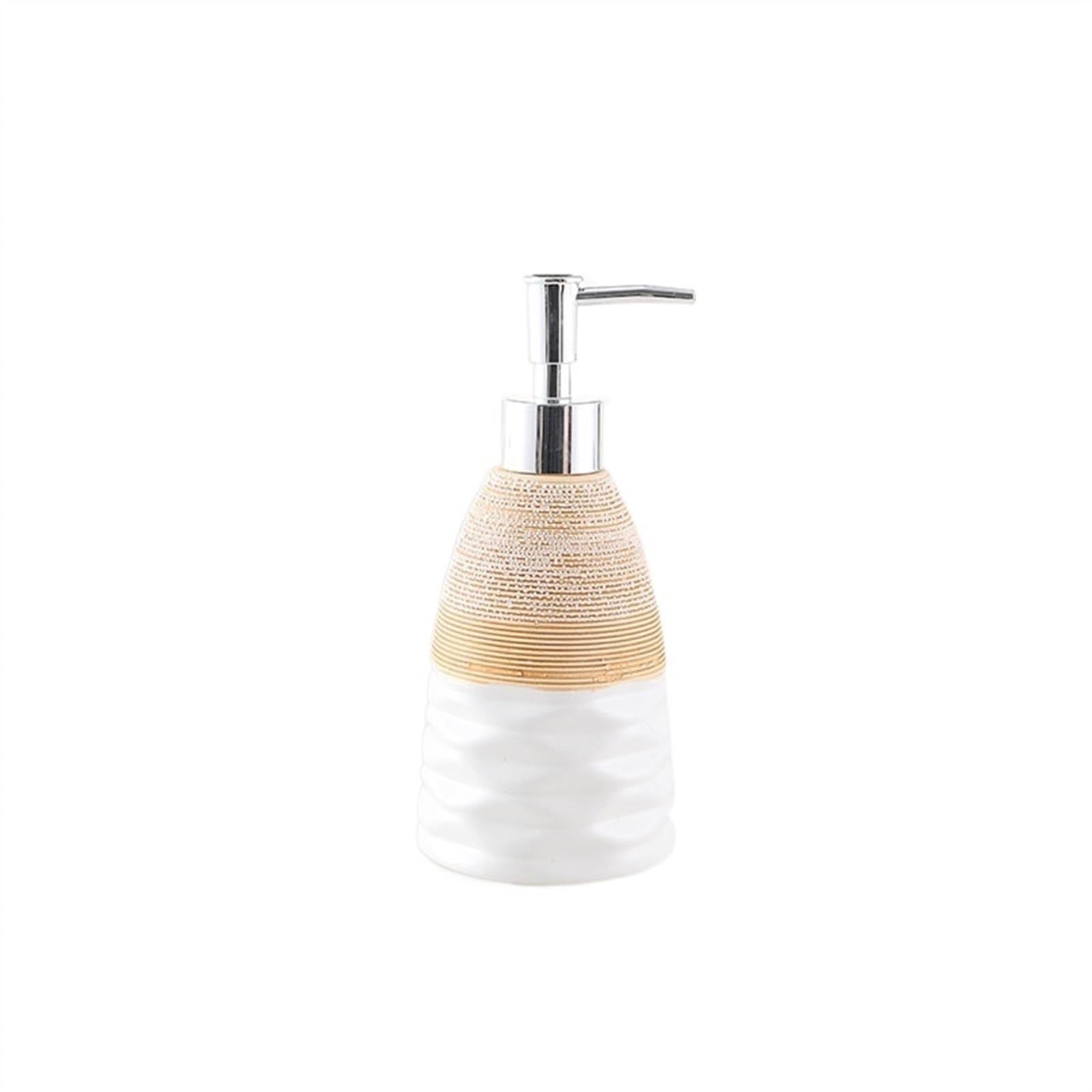 Distributore Di Sapone Per Le Mani Distributore Di Sapone Arancione Per Lozione Detersivo Per Piatti Shampoo, Pompa Per Sapone Spazzolata In Rilievo Bottiglia Di Sapone In Ceramica Per Cucina Distrib
