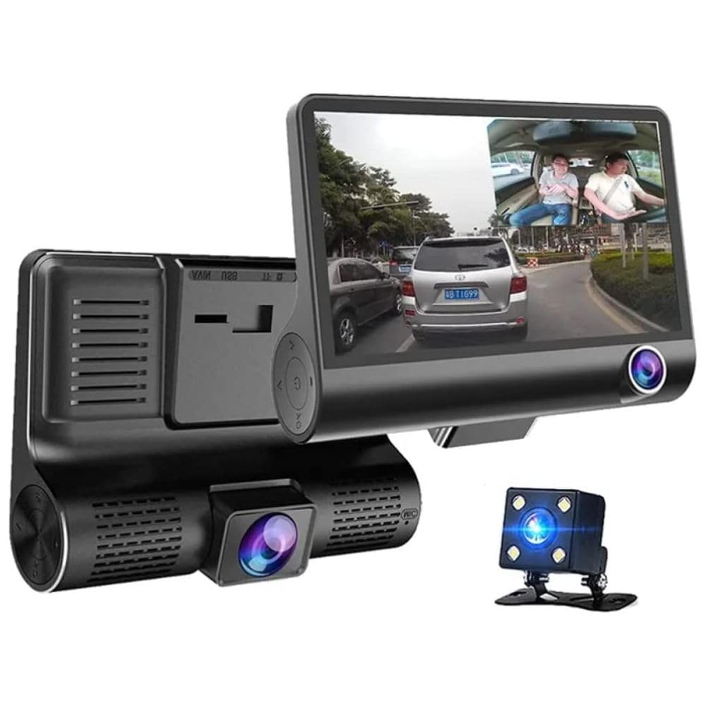 Maizic Smarthome Supercam 5 MP Full HD 3 Channel Dash Cam TFT LCD Car DVR, Front Inside Rear Three Way Night Vision Car Camera, 170� Wide Angle with G-Sensor, Motion Detection, Parking Monitor (B0CW2Z28HM) Amazon Price History, Amazon Price Tracker