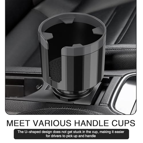 Portavasos universal para carro negro ajustable rotativo miniatura 6