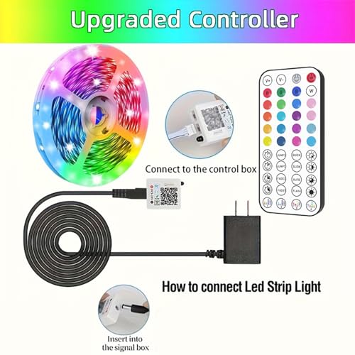 Tira de luces LED inteligente RGB extra larga 50 pies miniatura 4