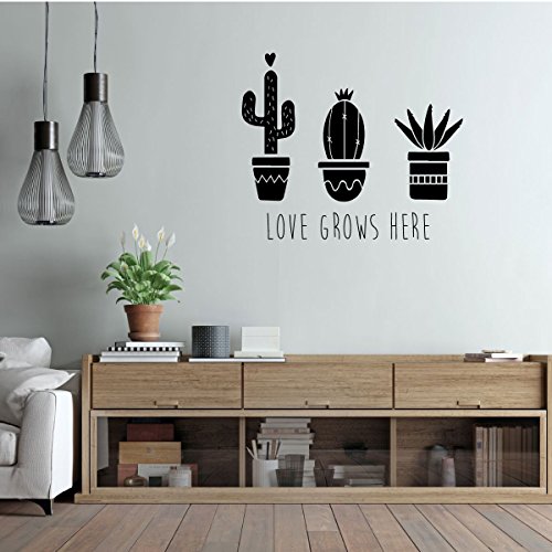 Family Wall Decor Love Grows Here Vinyl Wall decal For