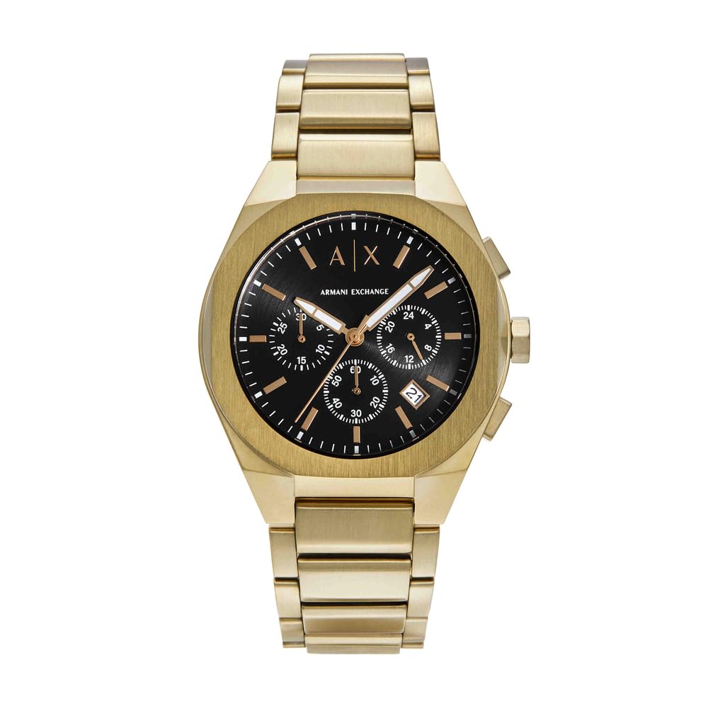 Armani Exchange Herrenuhr, Quarz-Chronographenwerk und 42 mm Gehäusegröße mit Edelstahlarmband