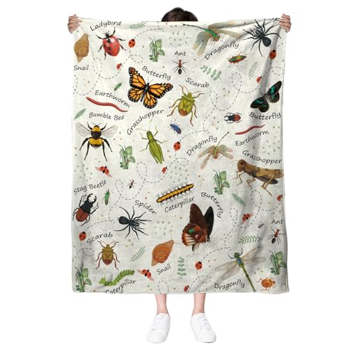 LARIAU Insects Blanket, 50“ X 60